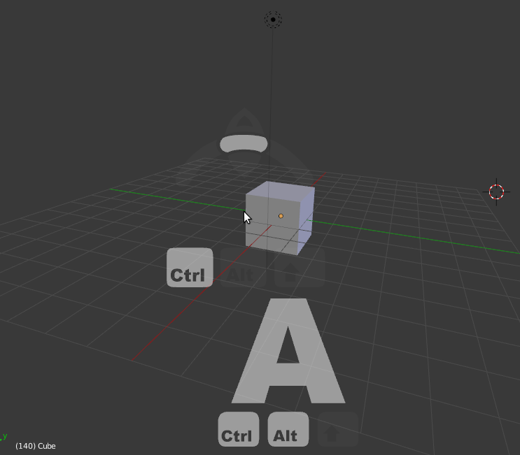 3D View showing both the mouse and the keyboard displays in action